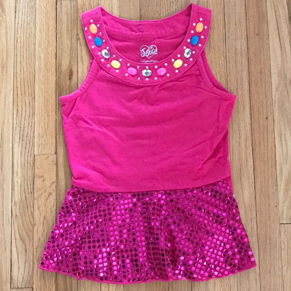 Pink peplum sleeveless top